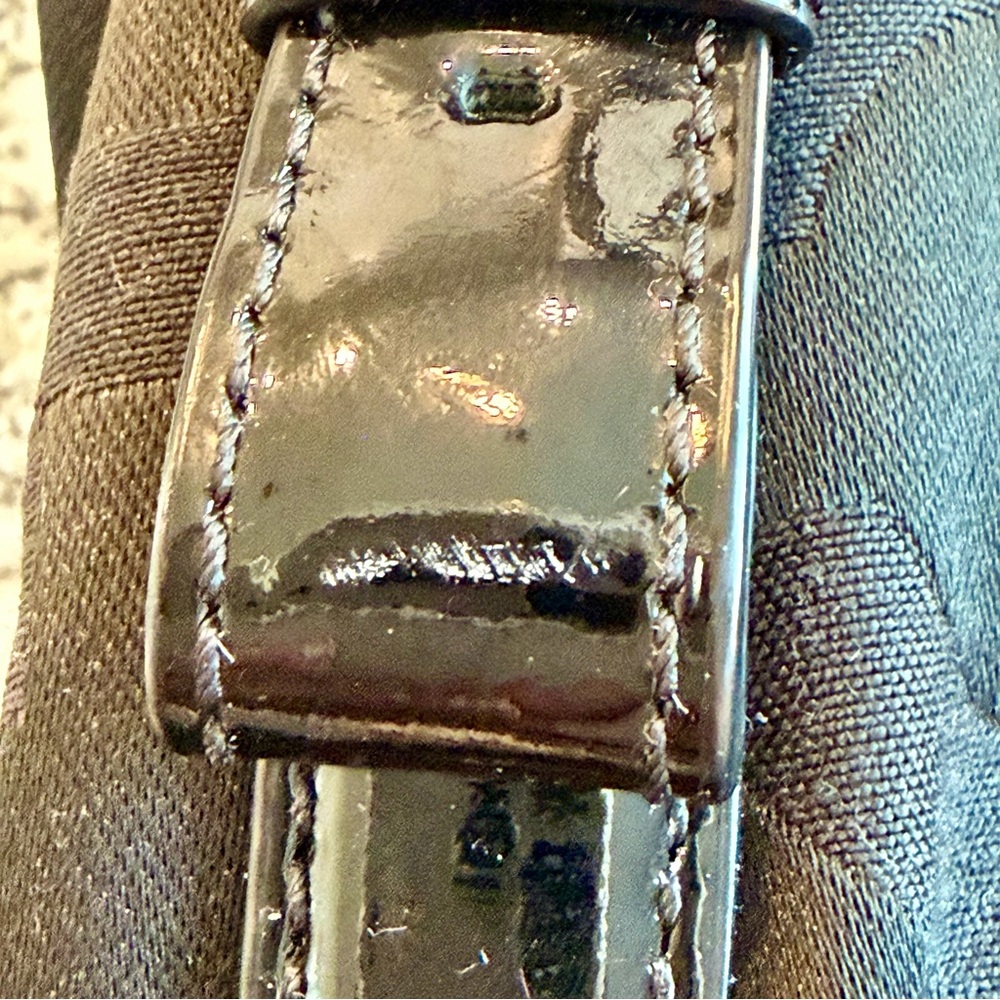 Coach Black Madison Op Art Sateen Maggie Shoulder Bag with Silver Accents - Picture 16 of 16
